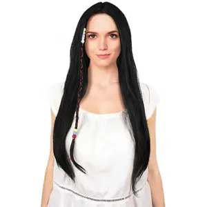 Party Pro- Perruque, Unisexe Adulte, 86296, Noir, Taille Unique