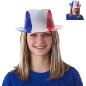 RueDeLaFete Chapeau de supporter Cowboy France tricolore pas cher