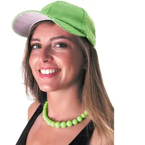 RueDeLaFete Casquette Pailletée Vert Fluo pas cher