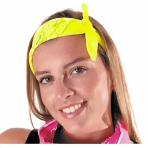 RueDeLaFete Bandana néon jaune pas cher