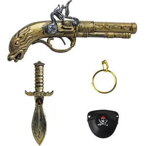 RueDeLaFete Accessoire de déguisement - panoplie accessoires pirate boucanier 4 pièces - partypro 333128 pas cher