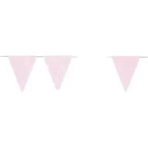 RueDeLaFete Guirlande fanions - Sweet - 3 mètres - Rose - 12 fanions - Décoration anniversaire enfant pas cher