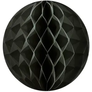 RueDeLaFete Boule alvéolée noire 30 cm pas cher