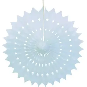 RueDeLaFete Eventail alvéolé bleu dragée 53 cm pas cher