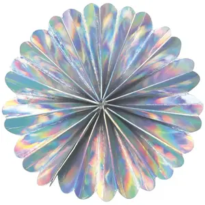RueDeLaFete Rosace décorative éventail irisé 53 cm pas cher