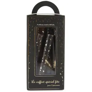 Comparateur de prix : Coffret de 5 sarbacanes et 50 boules, or/Noir