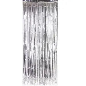 RueDeLaFete Rideau métallique Argent 92 x 245 cm pas cher