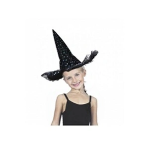 PartyPro Chapeau sorciere etoiles irisees luxe enfant