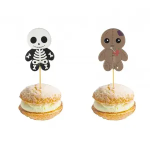 Comparateur de prix : Sachet 10 pics à cocktail Halloween (squelette & vaudou)