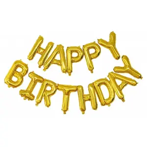 RueDeLaFete Ballon mylar Happy birthday Or pas cher