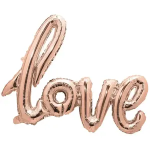 RueDeLaFete Ballon mylar Love 73 cm Rose Gold pas cher