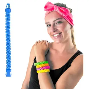 Bracelet zip bleuVendu parruedelafete