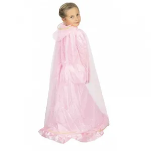 Cape de princesse plume rose et or enfant FETE-90872P pas cher