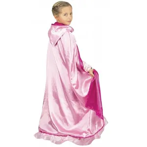 PARTYPRO Cape princesse reversible rose luxe enfant