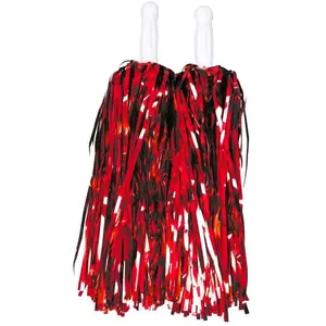 Lot de 2 Pompons Eco (par 2), métallisé Rouge 90424PPRO