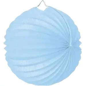 RueDeLaFete Lampion rond bleu tendre 20 cm pas cher
