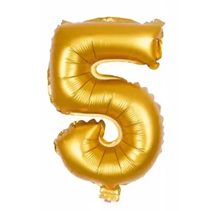 RueDeLaFete Ballon mylar 100cm CHIFFRE 5, Or pas cher