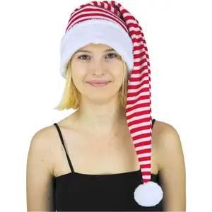 Comparateur de prix : bonnet tricot long sucre orge pompon blanc adulte - partypro 90818