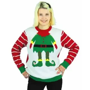 Pull moche de Noël (lutin) adulte