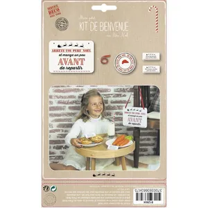 Comparateur de prix : PartyPro Kit de bienvenue pour préparer la venue du Père Noël - DECORS DE TABLE NOËL BLANC
