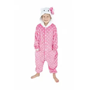 Déguisement Kigurumi chat rose 7/9 ans