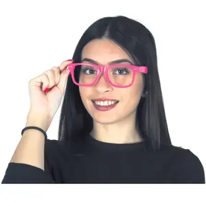 RueDeLaFete Lunettes néon Roses sans verre pas cher