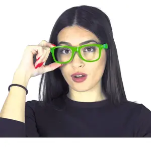 RueDeLaFete Lunettes néon Vertes sans verre pas cher