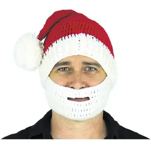 Comparateur de prix : Bonnet et barbe de Père Noël en tricot