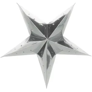 RueDeLaFete Lanterne étoile Argent 30 cm FETE-502516S pas cher