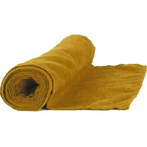 RueDeLaFete Chemin de table velours côtelé 30 cm x 3 mètres Curry pas cher