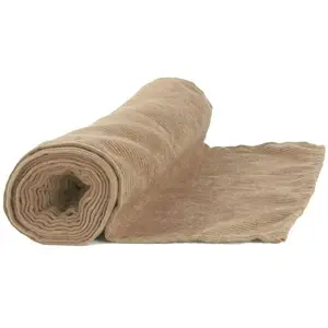 RueDeLaFete Chemin de table velours côtelé 30 cm x 3 mètres Grège pas cher