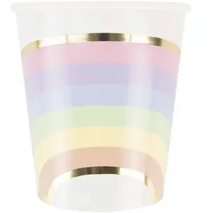 RueDeLaFete Sachet de 8 Gobelets Arc en Ciel pas cher