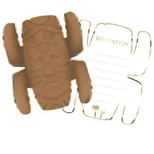 RueDeLaFete Sachet de 8 cartes d'invitation Totem Aventurier pas cher