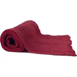 RueDeLaFete Chemin de table voile de coton 30 cm x 3 mètres marsala terracotta pas cher