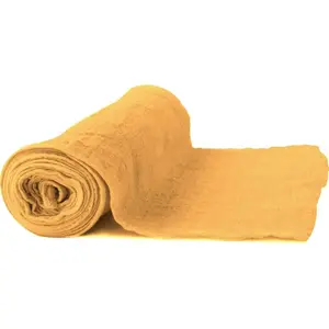 RueDeLaFete Chemin de table voile de coton 30 cm x 3 mètres Curry pas cher
