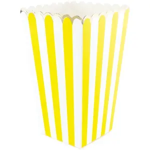 Comparateur de prix : Lot de 8 boites à pop-corn Jaune