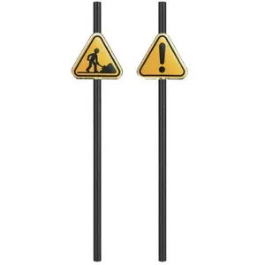 RueDeLaFete Set de 10 pailles Chantier pas cher
