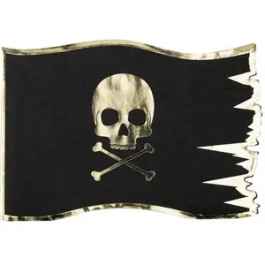Comparateur de prix : Sachet de 16 serviettes drapeau de pirate