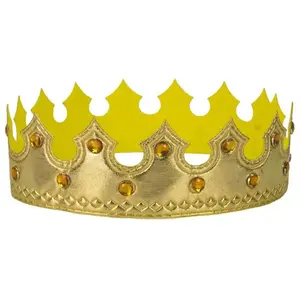 Couronne de roi en tissu métallisé doré