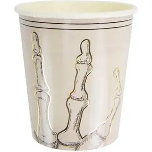 Non communiqué 8 gobelets carton mains squelette 20cl - partypro 913hs11 pas cher