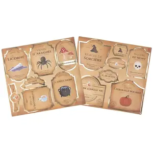 RueDeLaFete Lot 14 Etiquettes pour bouteilles, apprenti sorcier pas cher
