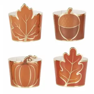 Comparateur de prix : Party Pro 913FE2 Set de 8 Décorations pour gobelets Automne