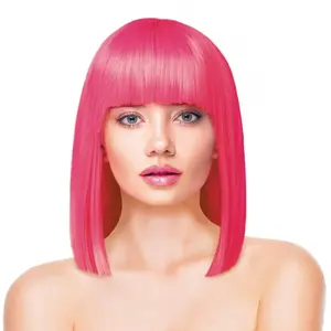 RueDeLaFete Perruque Crazy rose pas cher