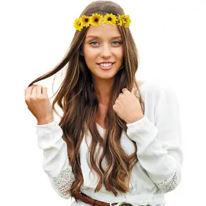 RueDeLaFete Bandeau hippie tournesol pas cher