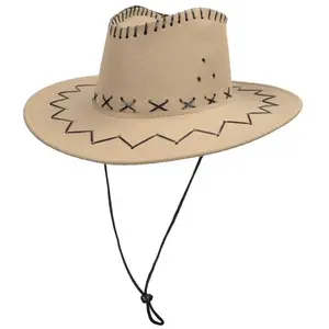 RueDeLaFete Chapeau Buffalo luxe beige pas cher
