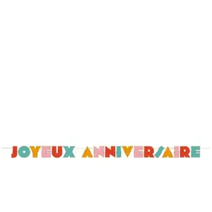 Tim&Puce Guirlande lettres multicolores Joyeux Anniversaire pas cher