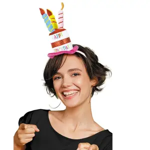 RueDeLaFete Serre-tête chapeau Happy Birthday pas cher