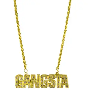 RueDeLaFete Collier GANGSTA doré pas cher