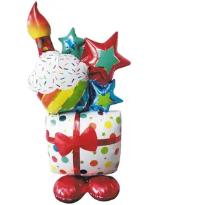 RueDeLaFete Ballon mylar Birthday GIFT 90cm multicolore pas cher
