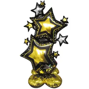 RueDeLaFete Ballon mylar Stars and Foil 80cm OR pas cher